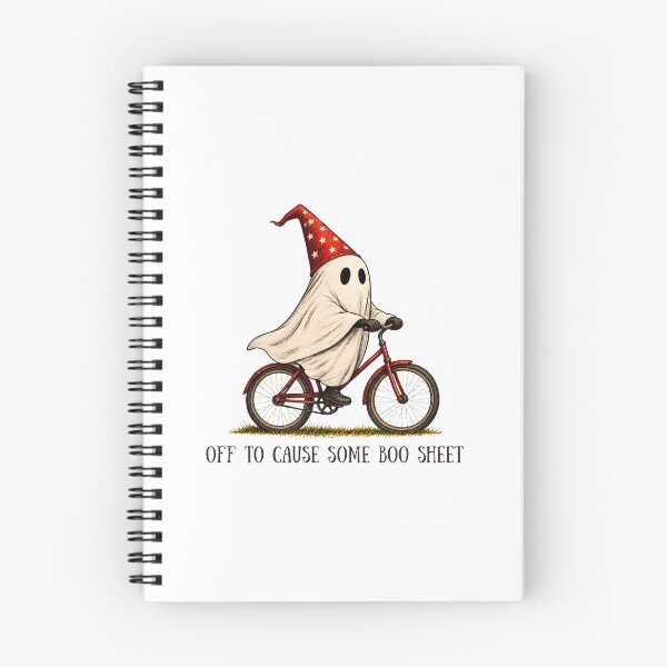 Item preview, Ghost Riding Bike Wizard Hat Boo Sheet Mischief designed and sold by Dmo3HarkoArt.