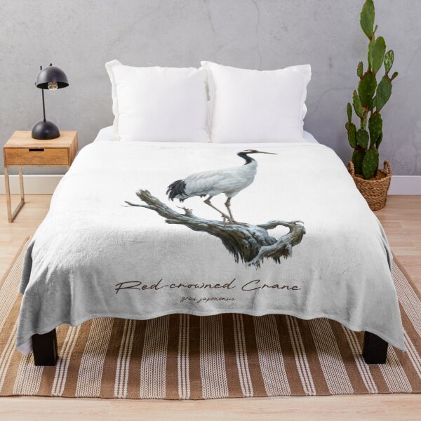 Item preview, Red-crowned Crane on Snow Covered Branch Bird Illustration designed and sold by Takeda-art.