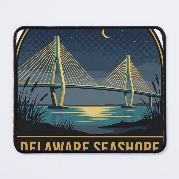 Item preview, Delaware Seashore State Park Delaware Night Inlet Vintage Badge Sticker designed and sold by DetourDgn.
