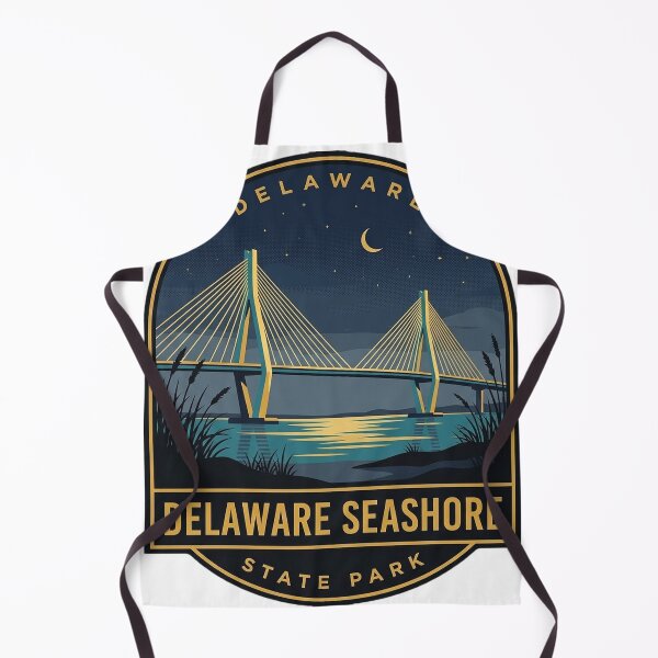 Item preview, Delaware Seashore State Park Delaware Night Inlet Vintage Badge Sticker designed and sold by DetourDgn.