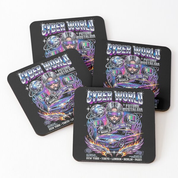 Item preview, Cyber World 1999 | Vintage Y2K Chrome Cyberpunk Tour Tee designed and sold by HexOne.
