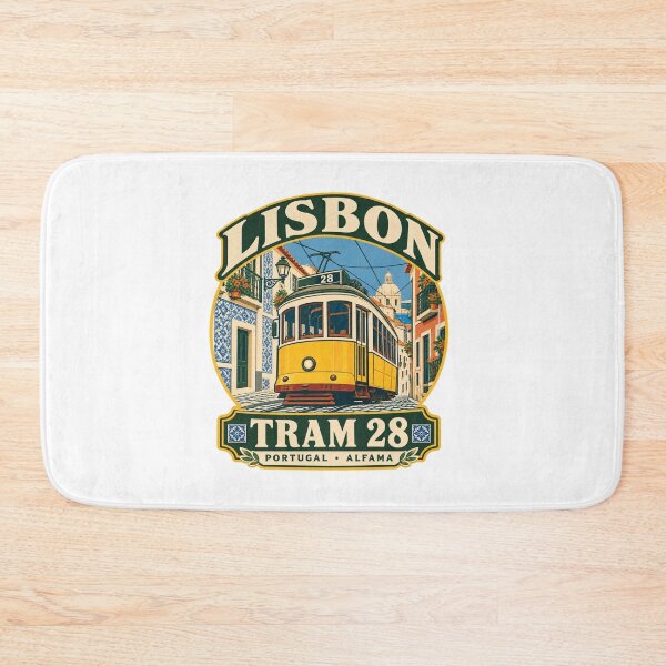 Item preview, Lisbon Tram 28 Alfama Portugal Vintage Travel designed and sold by Globalcitytees.