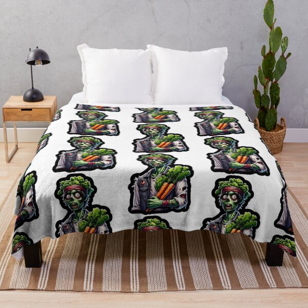 Item preview, Zombie vegetariano sosteniendo zanahorias designed and sold by simran-spires.