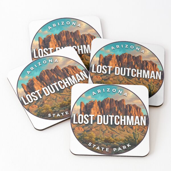 Item preview, Lost Dutchman State Park Arizona Golden Hour Round Badge Sticker designed and sold by DetourDgn.