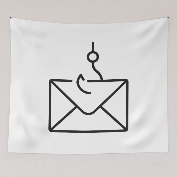 Artikelvorschau, Fishing Email Phishing Line Icon entworfen und verkauft von VectorForge Studio.