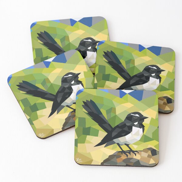 Item preview, Geometric Wille Wagtail – Western Australia Bird Art designed and sold by WildPaletteMM.