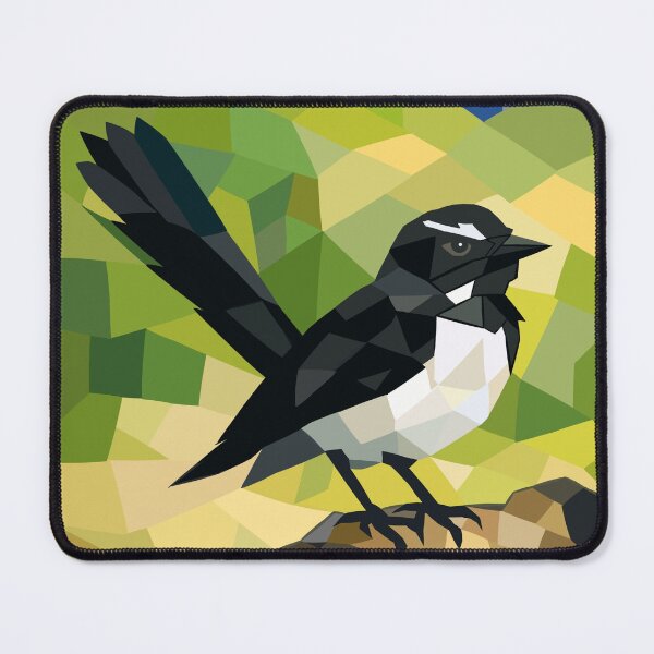 Item preview, Geometric Wille Wagtail – Western Australia Bird Art designed and sold by WildPaletteMM.
