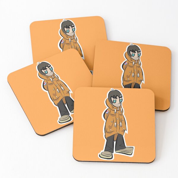 LG - Parka Monkees - Cartoon LGv1 (Love Forever - Orange Parka) Coasters (Set of 4)