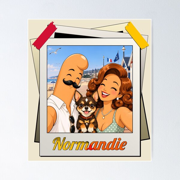 Item preview, Vintage Deauville Beach - Souvenir of Normandy by Kek and Ina designed and sold by Kek-Ina.