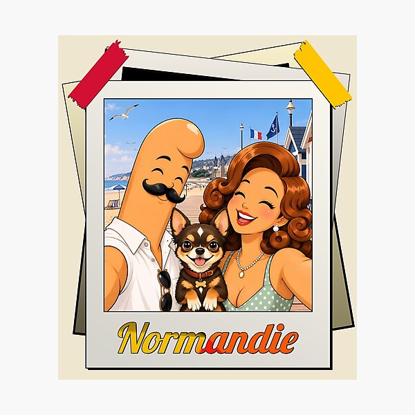 Item preview, Vintage Deauville Beach - Souvenir of Normandy by Kek and Ina designed and sold by Kek-Ina.