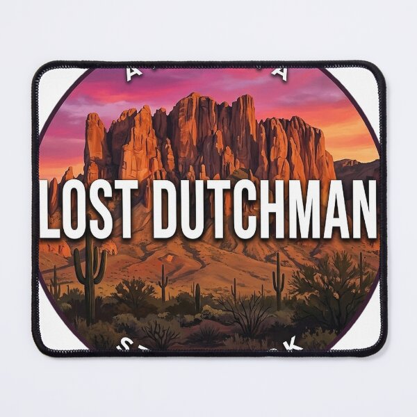 Item preview, Lost Dutchman State Park Arizona Sunset Glow Round Badge Sticker designed and sold by DetourDgn.