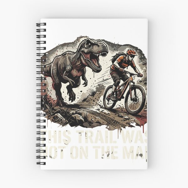 Item preview, This Trail Was Not On The Map Mountain Biking Dinosaur Cyclist designed and sold by SofiBlair.