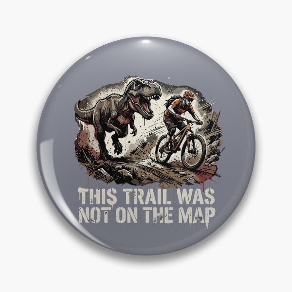 Item preview, This Trail Was Not On The Map Mountain Biking Dinosaur Cyclist designed and sold by SofiBlair.