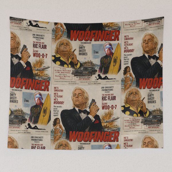Item preview, Flair Woofinger Vintage Woo-Double O Seven Spy Poster Art designed and sold by Irish Whip Media.