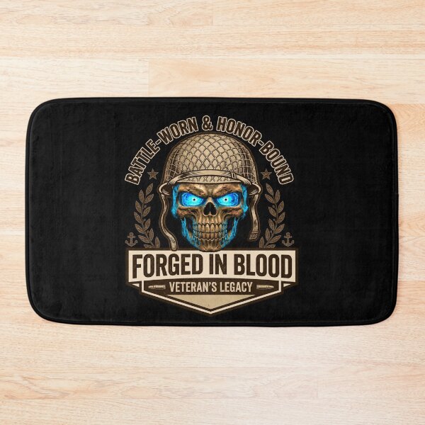 Item preview, Forged in Blood - Battle Worn Veteran Skull designed and sold by InkShiftLabs.