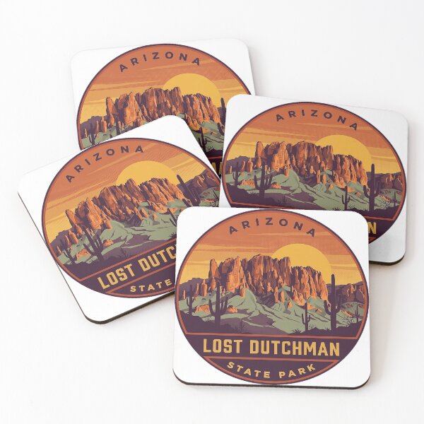 Item preview, Lost Dutchman State Park Arizona Retro Desert Vintage Badge Sticker designed and sold by DetourDgn.