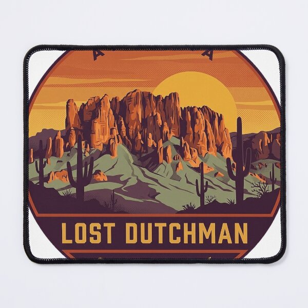 Item preview, Lost Dutchman State Park Arizona Retro Desert Vintage Badge Sticker designed and sold by DetourDgn.