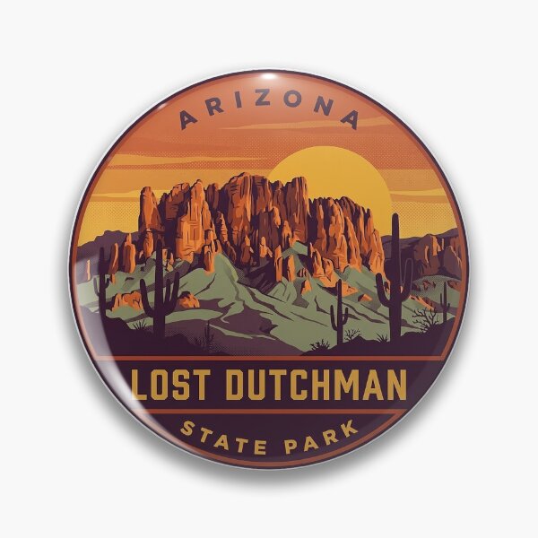 Item preview, Lost Dutchman State Park Arizona Retro Desert Vintage Badge Sticker designed and sold by DetourDgn.