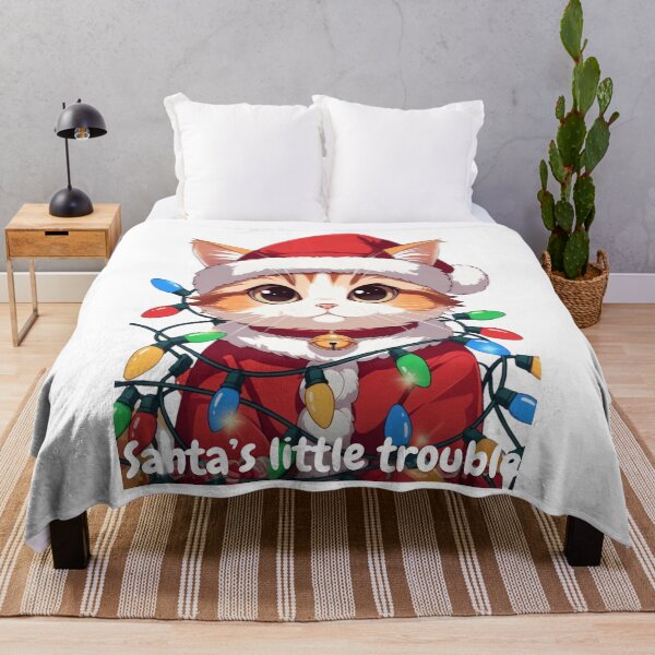 Artikelvorschau, Santas kleiner Ärger – Lustiges Weihnachtskatzen-T-Shirt entworfen und verkauft von EcoArtTees.
