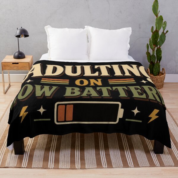 Item preview, Ser adulto con poca batería. | Humor divertido sobre la vida adulta y tipografía retro con la que te sentirás identificado designed and sold by Irene Catchmind.