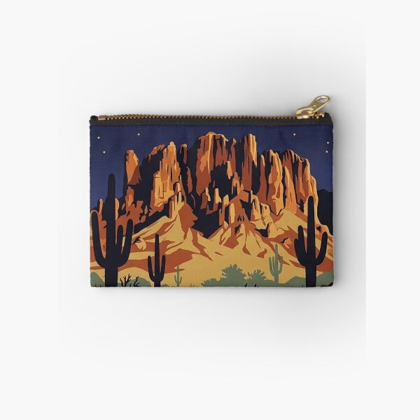 Item preview, Lost Dutchman State Park Arizona Desert Night Vintage Badge Sticker designed and sold by DetourDgn.