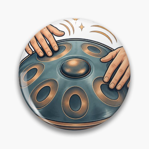 Item preview, Handpan Sticker – Player Hands and Rhythm Illustration designed and sold by Gifts0.