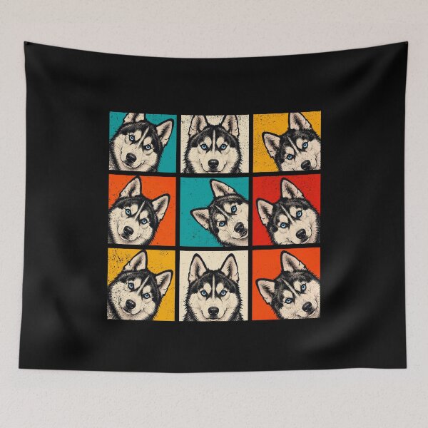 Artikelvorschau, POP ART – SIBERISCHER HUSKY | T-Shirt für Tier- und Hundeliebhaber (Damen und Herren) entworfen und verkauft von panchiTWO.