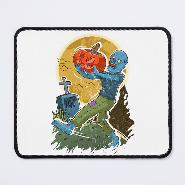 Item preview, Zombie Running With Pumpkin Halloween Runner Spooky Fun designed and sold by simran-spires.