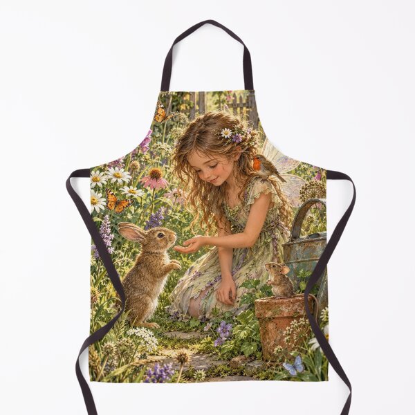 Item preview, Fairy in a Storybook Garden with Rabbit designed and sold by FunscapeHQ.