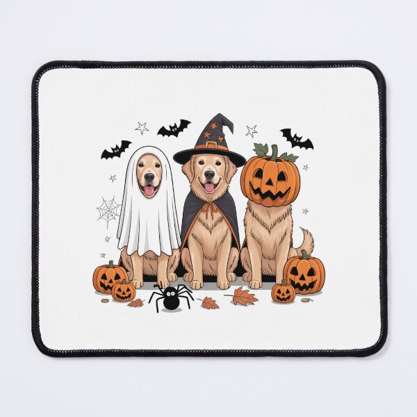 Item preview, Halloween Golden Retriever Dogs T-Shirt – Pumpkin Ghost Witch & Bats designed and sold by elisarasada.