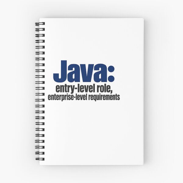 Item preview, Java Entry-Level Role Enterprise Requirements Funny Programmer Typography designed and sold by ThreadQuirk.