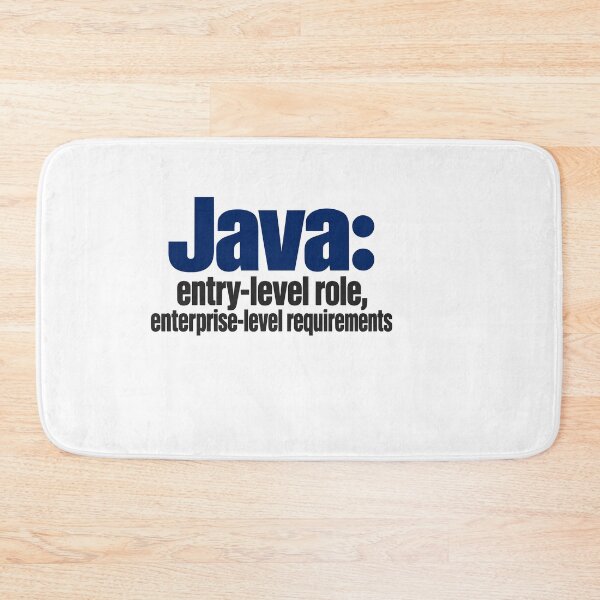 Artikelvorschau, Java-Einsteigerrolle, Unternehmensanforderungen, Lustige Programmierer-Typografie entworfen und verkauft von ThreadQuirk.
