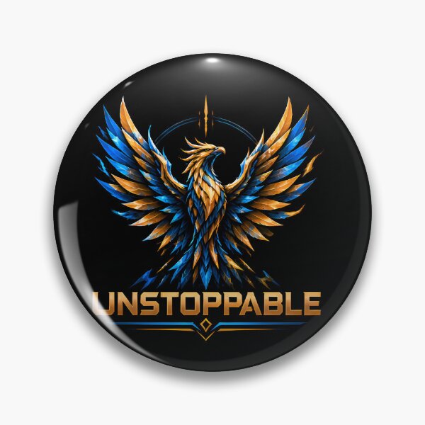 Item preview, Unstoppable Phoenix Golden and Blue Fire Bird Graphic designed and sold by PrimeRootsArt.