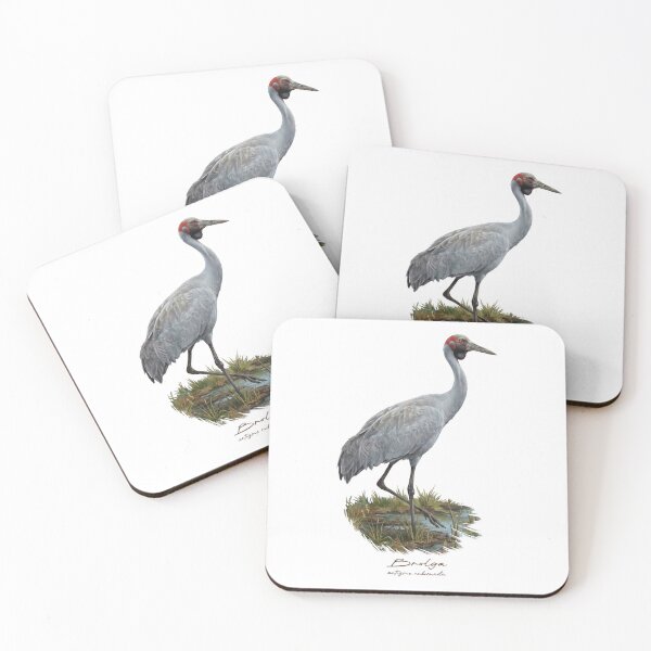 Item preview, Brolga Crane in Marsh Wetland Bird Illustration designed and sold by Takeda-art.