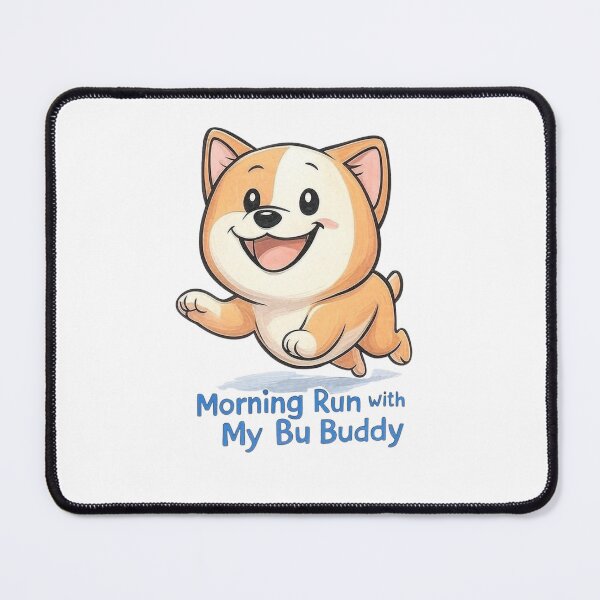 Item preview, Morning Run with My Dog Buddy designed and sold by EcoArtTees.