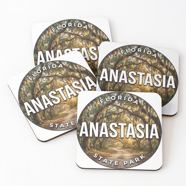 Item preview, Anastasia State Park Florida Golden Afternoon Round Badge Sticker designed and sold by DetourDgn.