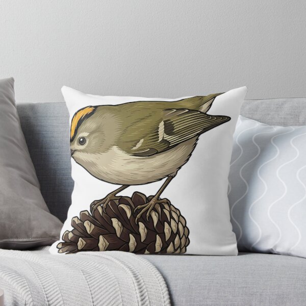 Aperçu de l'œuvre Vintage Naturalist Goldcrest on Pine Cone — Antique Goldcrest Art créée et vendue par Catch333.