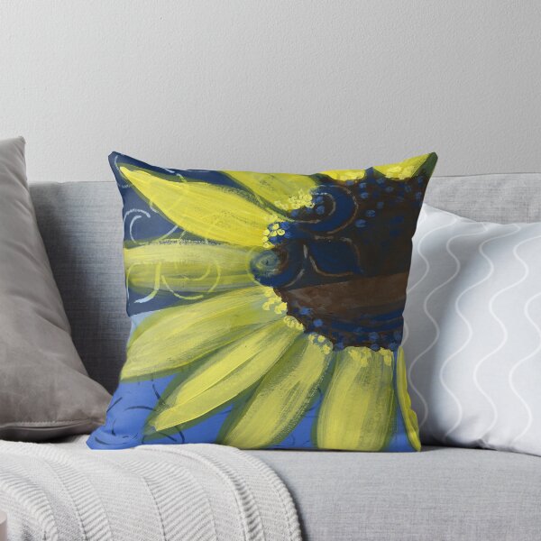 Item preview, Bleu Avec Tournesol-Cecile Grace Charles- Sunflower Project designed and sold by CecileCharles.