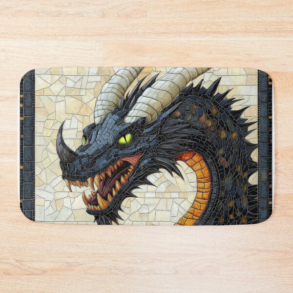 Item preview, Black Dragon Mosaic Fantasy Design designed and sold by Nerdy Realms Store.