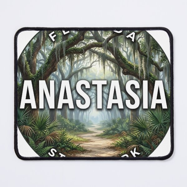Item preview, Anastasia State Park Florida Misty Dawn Round Badge Sticker designed and sold by DetourDgn.