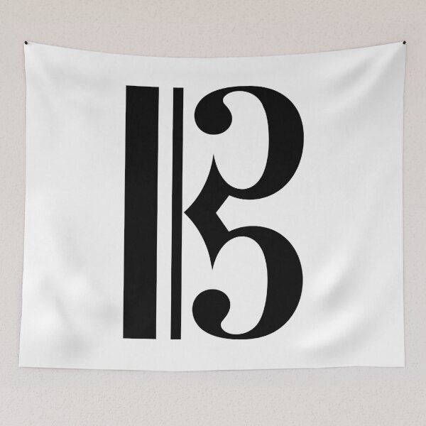 Item preview, C Clef Music Symbol - Minimalist Alto Clef Design designed and sold by lematworks.