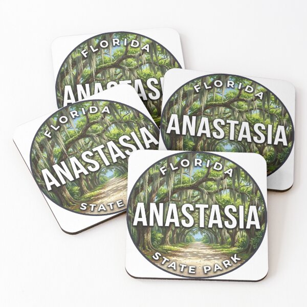 Item preview, Anastasia State Park Florida Summer Canopy Round Badge Sticker designed and sold by DetourDgn.