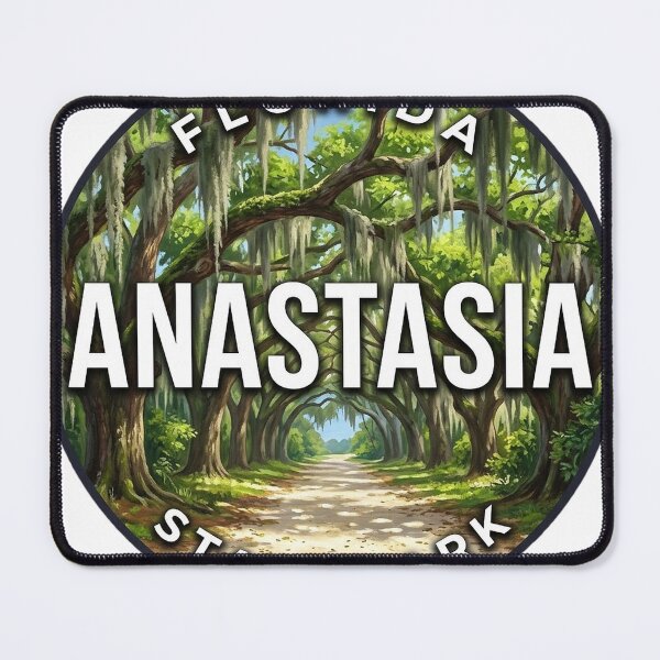 Item preview, Anastasia State Park Florida Summer Canopy Round Badge Sticker designed and sold by DetourDgn.