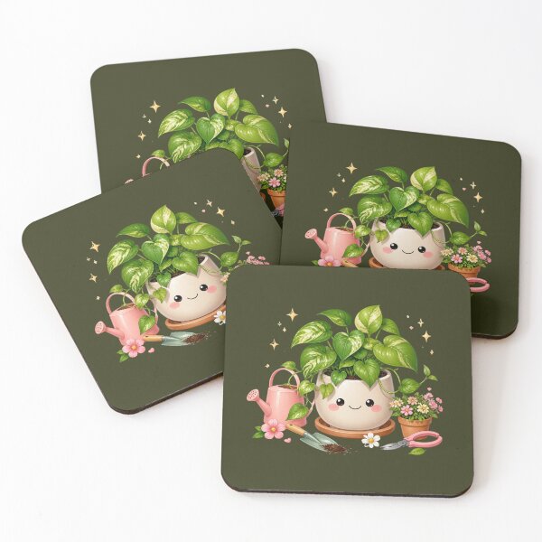 Item preview, Cute Happy Plant Pot Gardening Design with Flowers and Tools designed and sold by All About DigiCraft by Fedelina.
