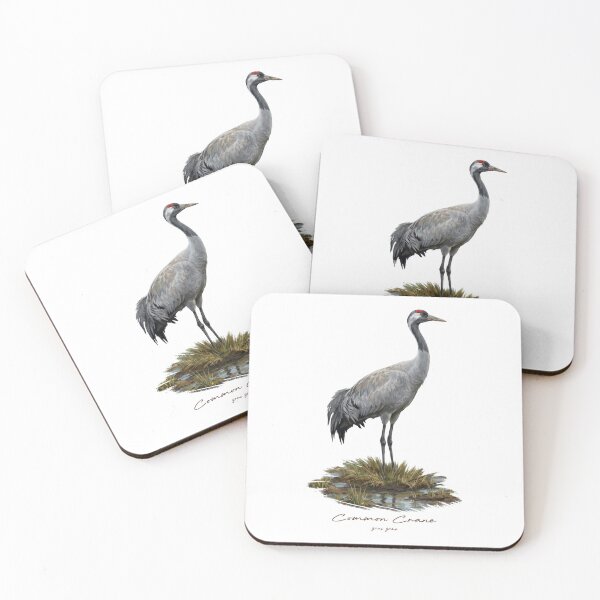 Artikelvorschau, Kranich im Sumpfgebiet – Vogelillustration entworfen und verkauft von Takeda-art.