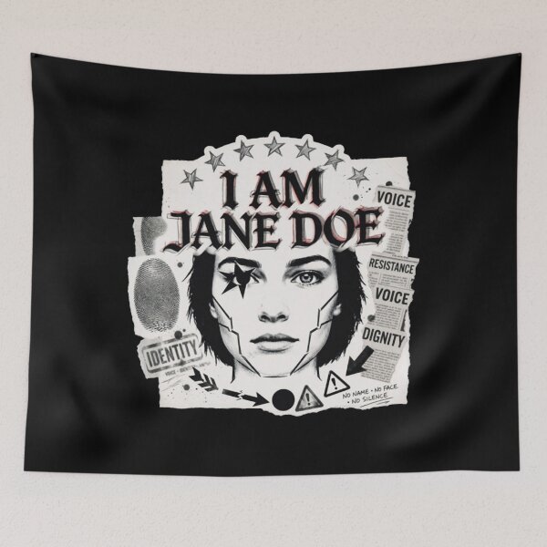 Item preview, I Am Jane Doe Feminist Identity Typography designed and sold by Decoration Ideas.