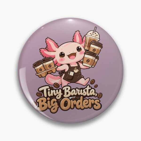 Item preview, Tiny Barista Big Orders – Cute Axolotl Coffee Shop Design designed and sold by HH Design House.