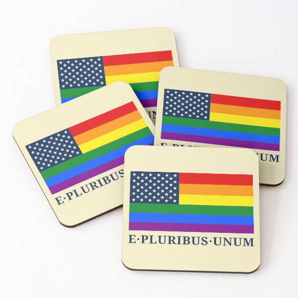 Item preview, Rainbow LGBTQ American Pride Diversity Flag Motto designed and sold by Digital Homestead.