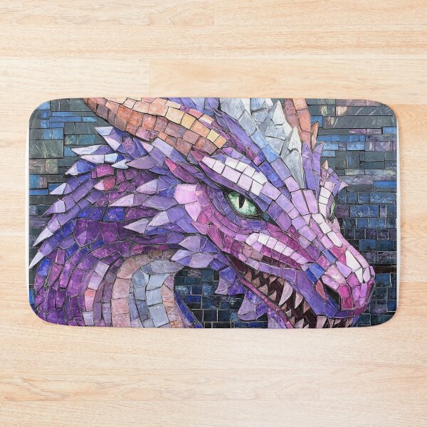 Item preview, Violet Dragon Mosaic Fantasy Design designed and sold by Nerdy Realms Store.