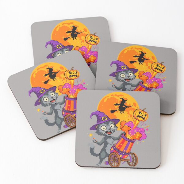 Item preview, Funny Lykoi Wolf Cat Witch Spooky Halloween Cannon designed and sold by PalettePop..